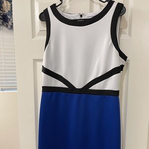 Formal Blue & White Dress
